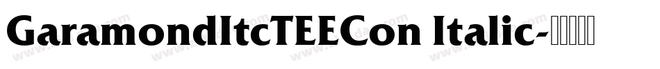 GaramondItcTEECon Italic字体转换